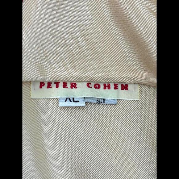 Peter Cohen Silk Jacket Womens XL Cream Quiet Luxury - Picture 5 of 6